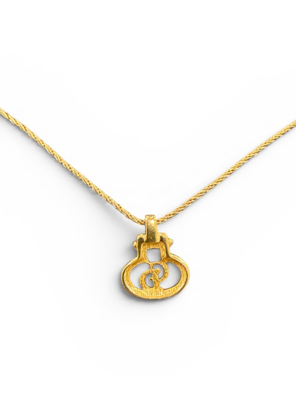 Christian Dior Vintage CD Logo Charm Pendant Necklace - Picture 3 of 5